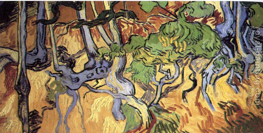 Vincent Van Gogh : Roots and Trunks of Trees
